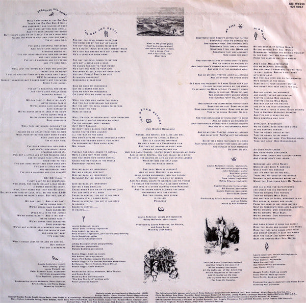 Laurie Anderson : Strange Angels (LP, Album)