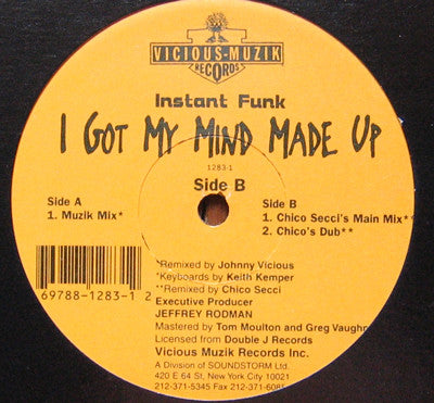 Instant Funk : I Got My Mind Made Up (You Can Get It Girl) (12", Single)