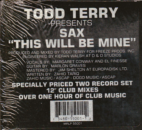 Todd Terry Presents Sax : This Will Be Mine (2xLP)