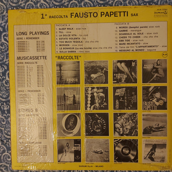 Fausto Papetti : 1a Raccolta (LP, Album, RE)