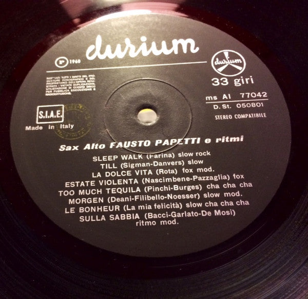 Fausto Papetti : 1a Raccolta (LP, Album, RE)