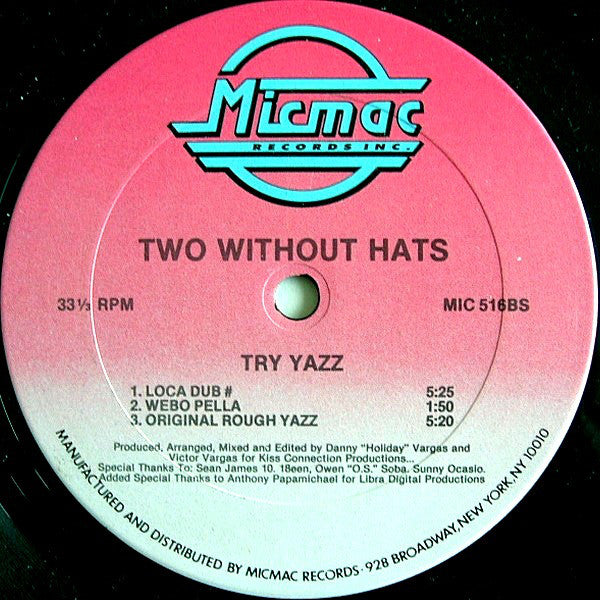 Two Without Hats : Try Yazz (12", Single)