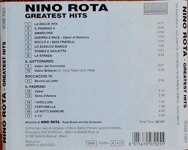 Nino Rota : Greatest Hits (CD, Comp)