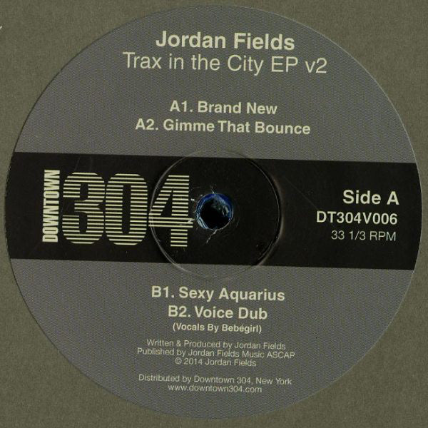 Jordan Fields : Trax In The City EP v2 (12", EP, Ltd, Blu)