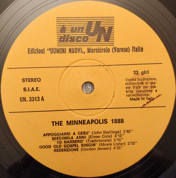 The Minneapolis 1888 : Minneapolis 1888 (LP, Album)