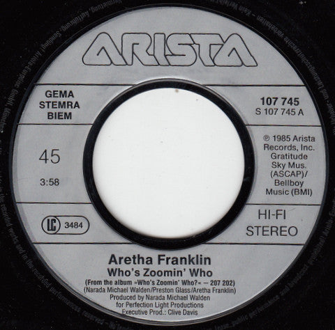 Aretha Franklin : Who's Zoomin' Who (7", Single)