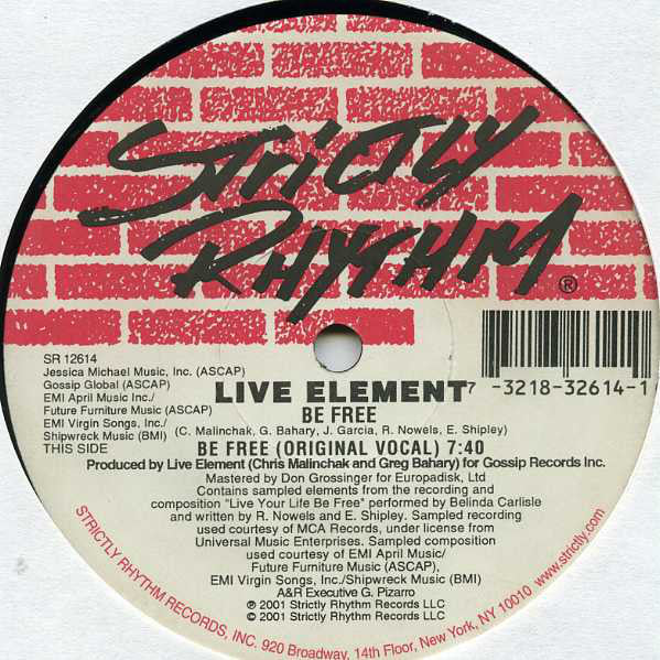 Live Element : Be Free (12")