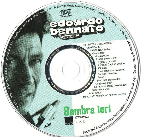 Edoardo Bennato : Sembra Ieri (CD, Album, Comp)