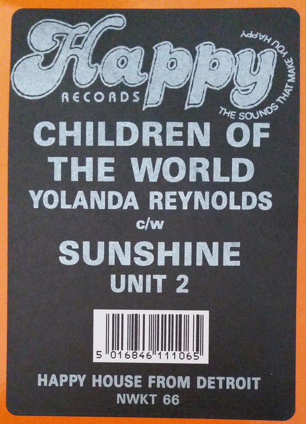 Yolanda Reynolds c/w Unit 2 : Children Of The World / Sunshine (12")