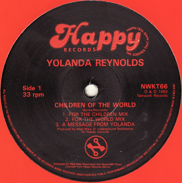 Yolanda Reynolds c/w Unit 2 : Children Of The World / Sunshine (12")