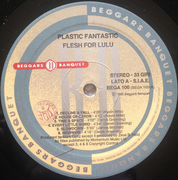 Flesh For Lulu : Plastic Fantastic (LP, Album)