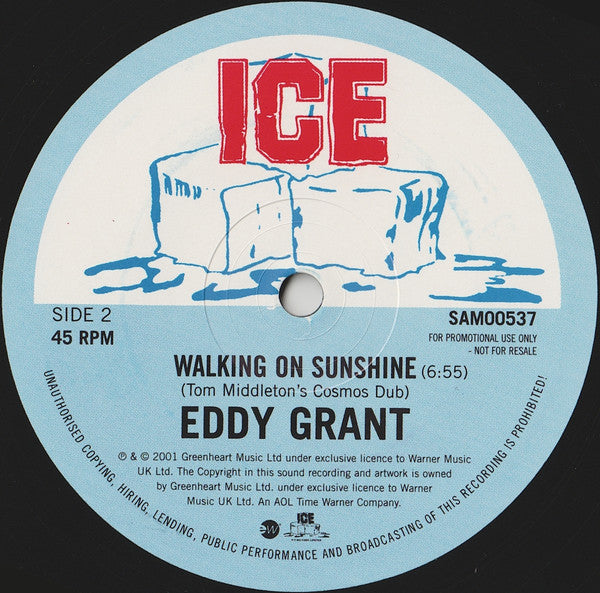 Eddy Grant : Walking On Sunshine (12", Promo)