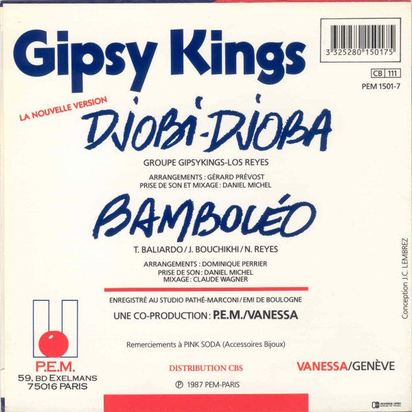 Gipsy Kings : Djobi-Djoba / Bamboléo (La Nouvelle Version) (7", Single)