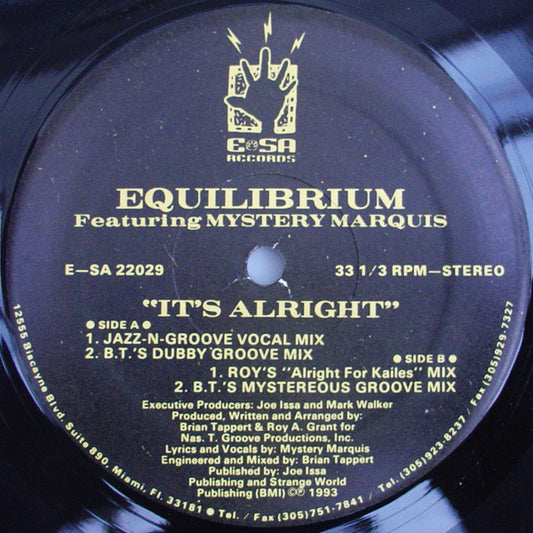 Equilibrium (3) Featuring Mystery Marquis : It's Alright (12")