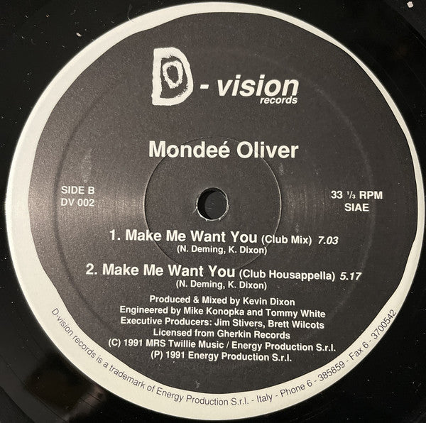 Mondeé Oliver : Make Me Want You (12")