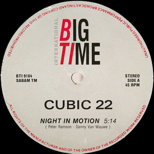 Cubic 22 : Night In Motion (12")