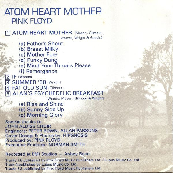 Pink Floyd : Atom Heart Mother (CD, Album, RE, RP)