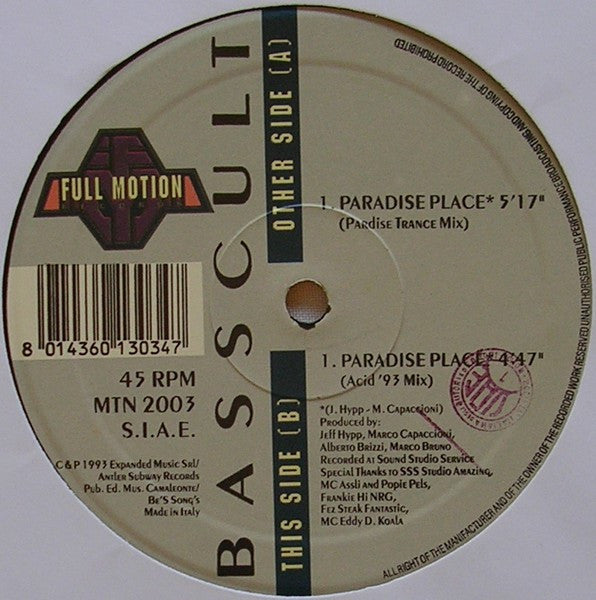 Basscult : Paradise Place (12")