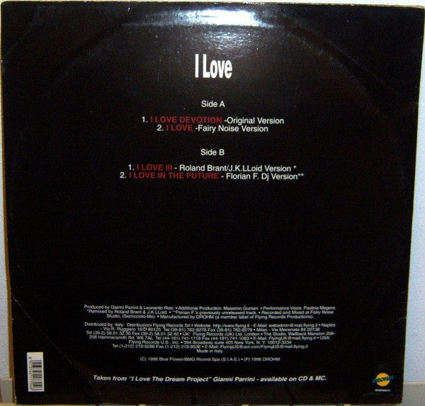 Gianni Parrini : I Love (12")