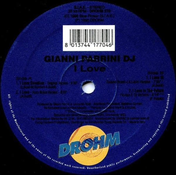 Gianni Parrini : I Love (12")