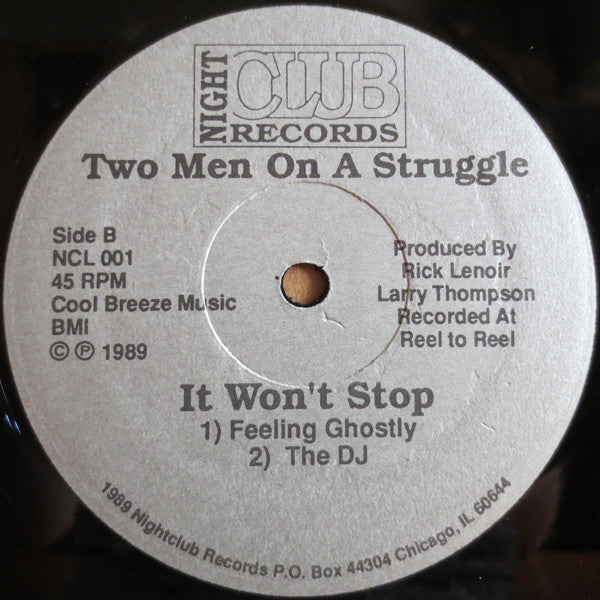 Two Men On A Struggle Featuring Sahied : So Let's Get Hype (12")