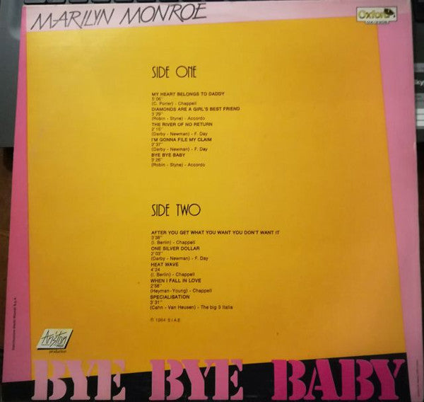 Marilyn Monroe : Bye Bye Baby (LP, Comp)