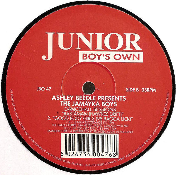 Ashley Beedle Presents The Jamayka Boys : Dancehall Sessions (12")