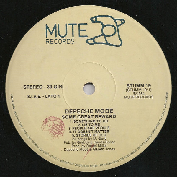 Depeche Mode : Some Great Reward (LP, Album)