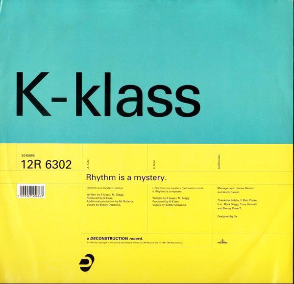 K-Klass : Rhythm Is A Mystery (12")