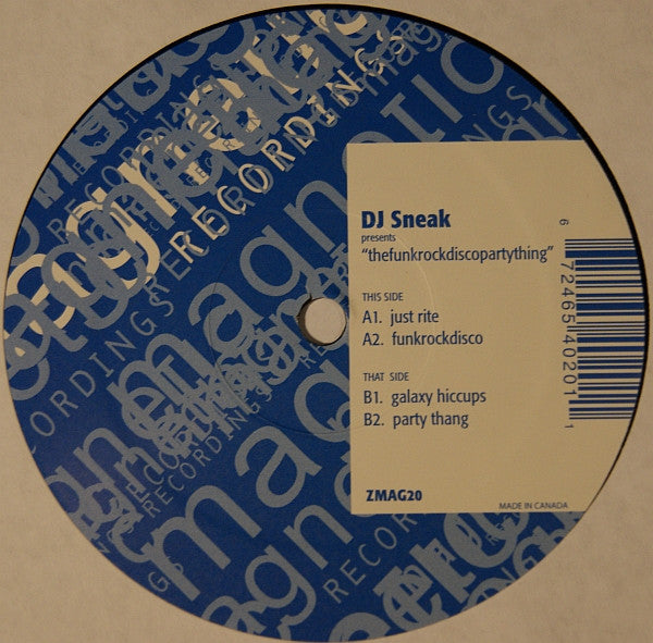 DJ Sneak : Thefunkrockdiscopartything (2x12")