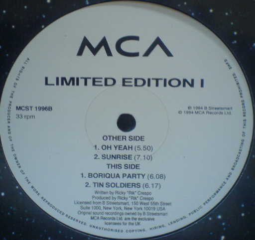 Ricky Crespo : Limited Edition 1 (12")