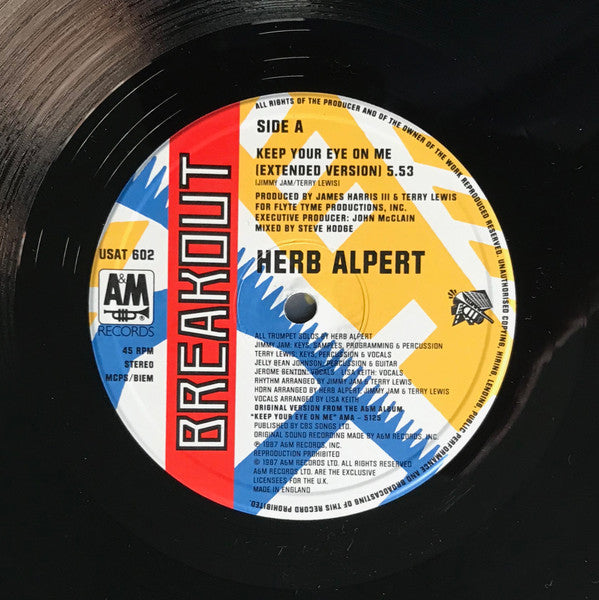 Herb Alpert : Keep Your Eye On Me (12", Single)