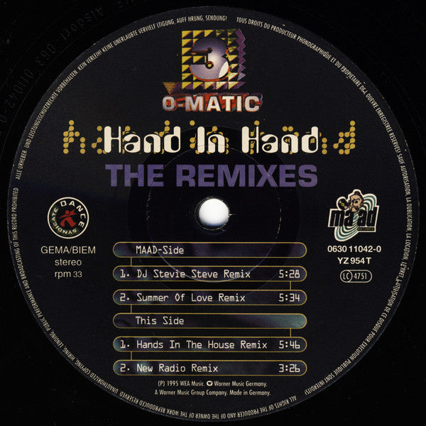 3-O-Matic : Hand In Hand (The Remixes) (12")