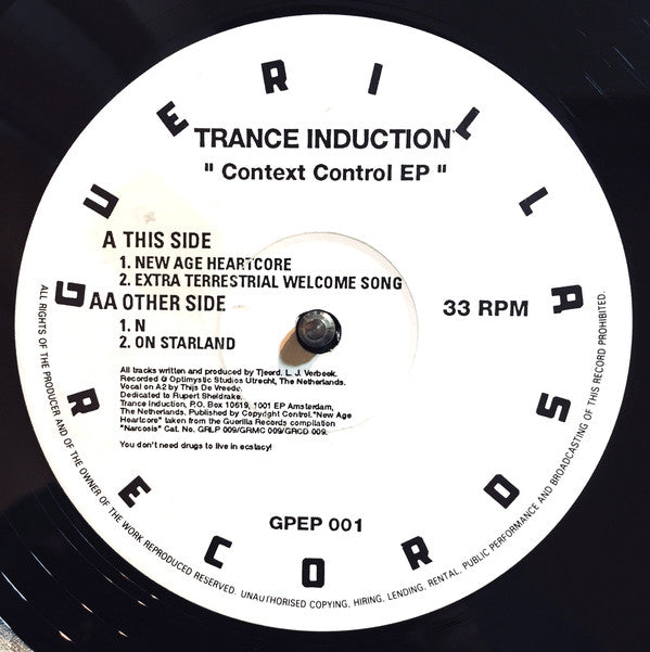 Trance Induction : Context Control EP (12", EP)