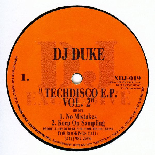 DJ Duke : Techdisco E.P. Vol. 2 (12", EP)