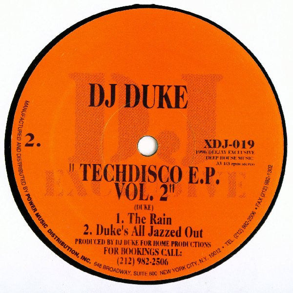 DJ Duke : Techdisco E.P. Vol. 2 (12", EP)