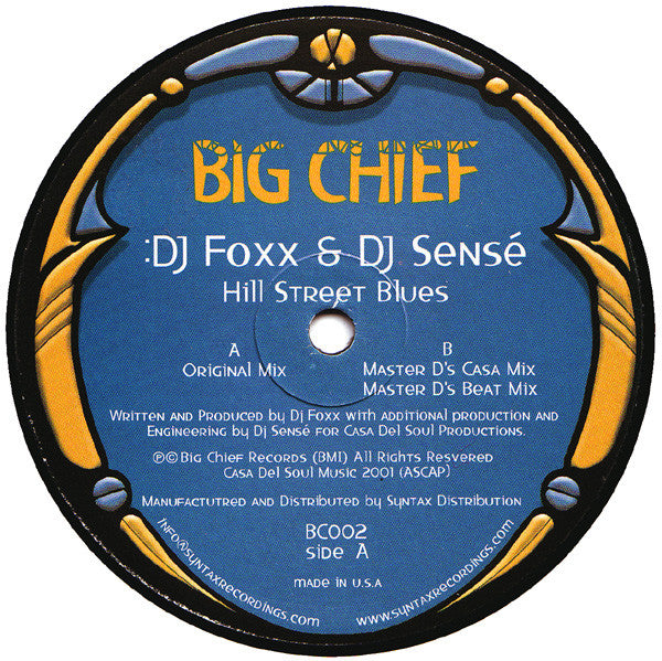 DJ Foxx & DJ Sensé : Hill Street Blues (12")