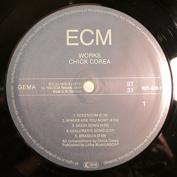 Chick Corea : Works (LP, Comp, Ltd)