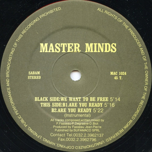 Master Minds : Are You Ready (12")