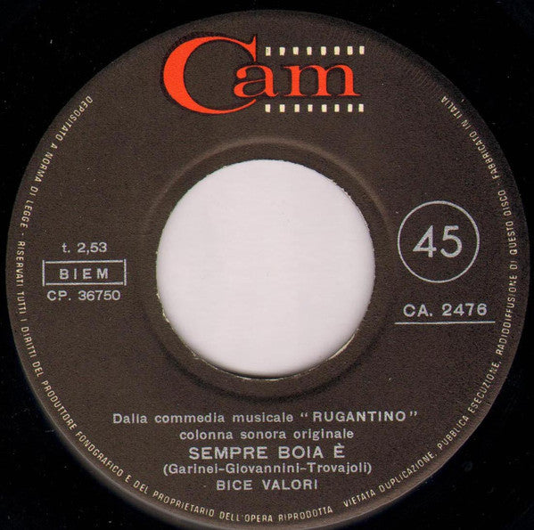 Bice Valori / 4 + 4 Di Nora Orlandi : Rugantino (7", Single)