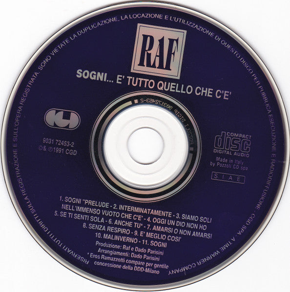 RAF (5) : Sogni ...È Tutto Quello Che C'È (CD, Album)