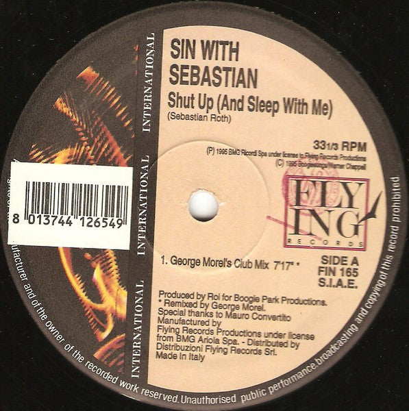 Sin With Sebastian : Shut Up (And Sleep With Me) (12")