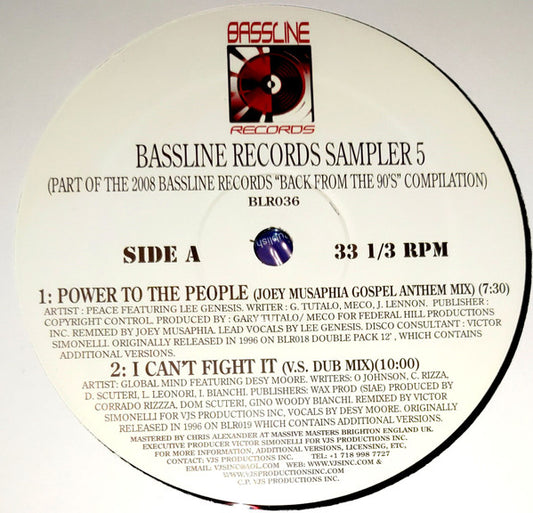 Various : Bassline Records Sampler 5 (12", Smplr)