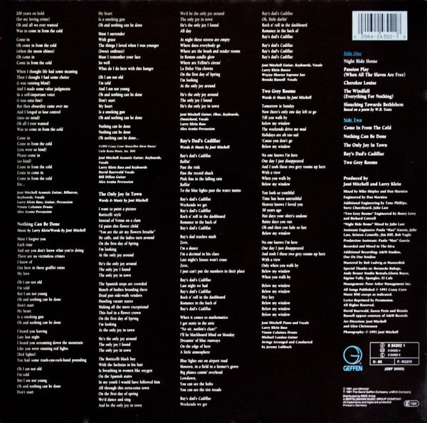 Joni Mitchell : Night Ride Home (LP, Album, Gat)