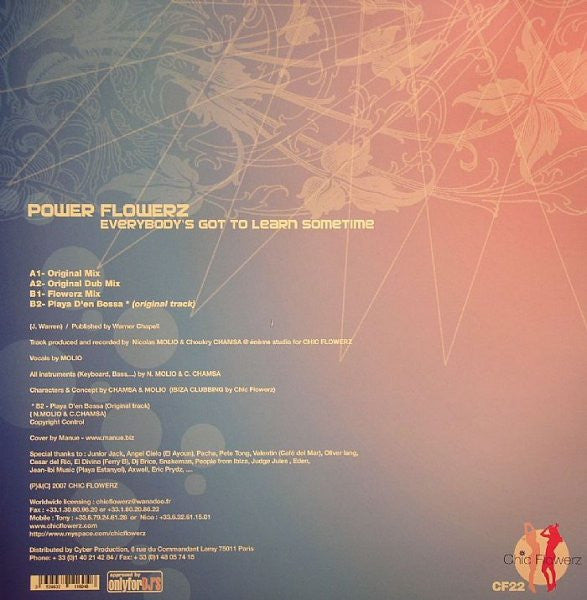 Power Flowerz : Everybody's Got To Learn Sometime (12")