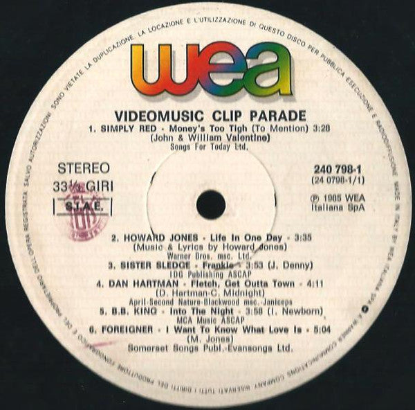 Various : Videomusic Clip Parade (LP, Comp)