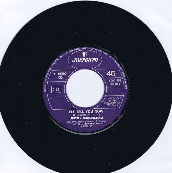 Lindsey Buckingham : Trouble / I'll Tell You Now (7")