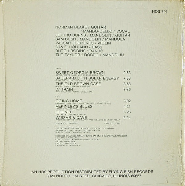 Norman Blake (2) / Tut Taylor / Sam Bush / Butch Robins / Vassar Clements / David Holland* / Jethro Burns : Norman Blake / Tut Taylor / Sam Bush / Butch Robins / Vassar Clements / David Holland / Jethro Burns (LP, Album, All)