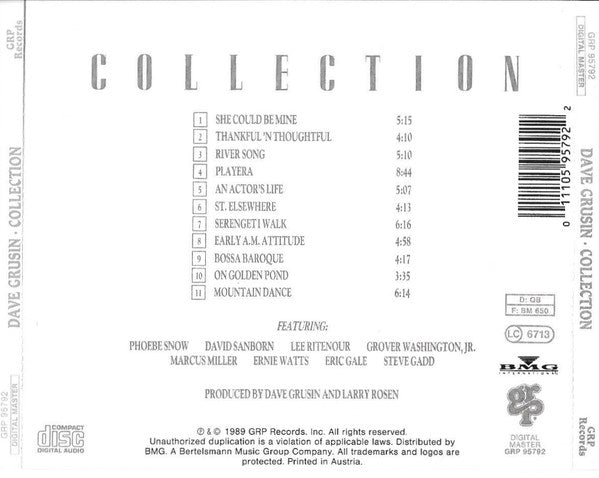 Dave Grusin : Collection (CD, Comp)