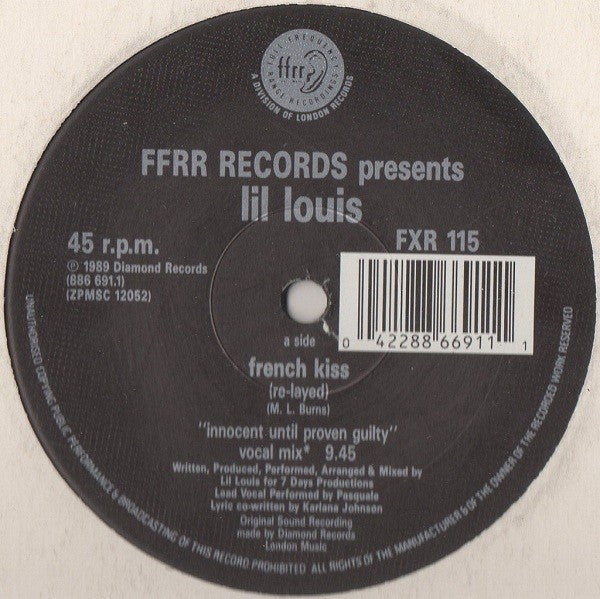 Lil' Louis : French Kiss (Remixes) (12")